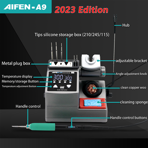 AIFENA9はんだごてチップ付きはんだ付けステーションC210/C245/C115電子PCB用ハンドルBGA溶接リワークステーション鉛フリー - Product Image 6