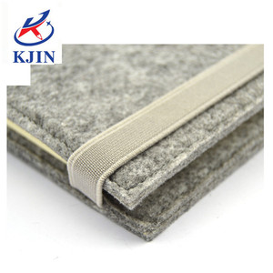 Записная книжка из биоразлагаемого войлока ISO BSCI с эластичным шнуром - Product Image 5
