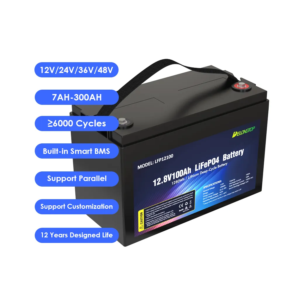 Tuổi Thọ Dài Hơn Gấp 10 Lần! Pin Động Cơ Trolling Thuyền Kayak Hàng Hải Câu Cá 12 Volt 100ah Pin Lithium Ion Lifepo4