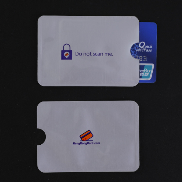 Manchon de carte de fond d'argent du commerce extérieur