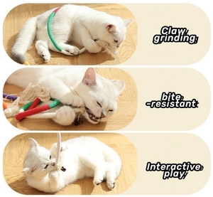 Nuevo juguete de cuerda para moler lágrimas de gato, hierba gatera, fruta para gatos y perros, juguete universal resistente al desgaste para morder gato - Product Image 6