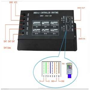 DC5V 12V 24V RGB RGBW мощное прямое подключение DMX512 консоль контроллер H807DMX 1024 Пиксель DMX SPI декодер - Product Image 4