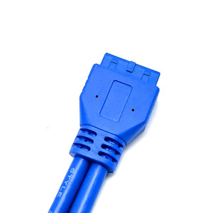 Cable USB 3,0 de doble puerto con IDC de 20 pines de carga rápida a 3A/5A Transferencia de datos de computadora de cobre puro iPhone Interfaz macho hembra