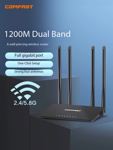 COMFAST Home Gigabit 5G Dualband-Gigabit-Port-Tür Kleines Apartment-Signal Verbesserte Verstärkung Breitband-Netzwerk router