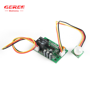 Módulo de interruptor de inducción de cuerpo humano de 12V CC, salida de relé de Control automático, convertidor infrarrojo piroeléctrico PIR IR para Arduino