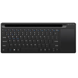 Black Layout Bt Wireless bluetooth <strong>Keyboard</strong> Qwerty and Touch Pad Wireless <strong>Keyboard</strong> for <strong>IOS</strong> Android Windows PC Tablet - Product Image 2