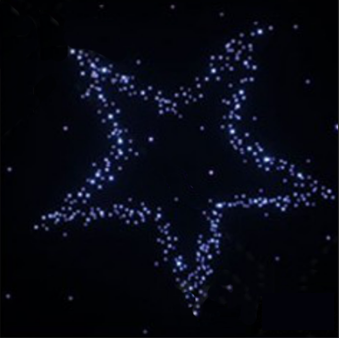 Motif (Grande Étoile 60cm*60cm) (Blanc Uni)