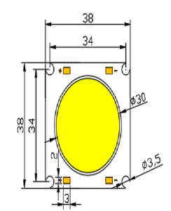 高亮圆形Cob芯片用于泛光灯40w 50W COB发光二极管，用于生长灯Cob发光二极管表面源工厂 - Product Image 3