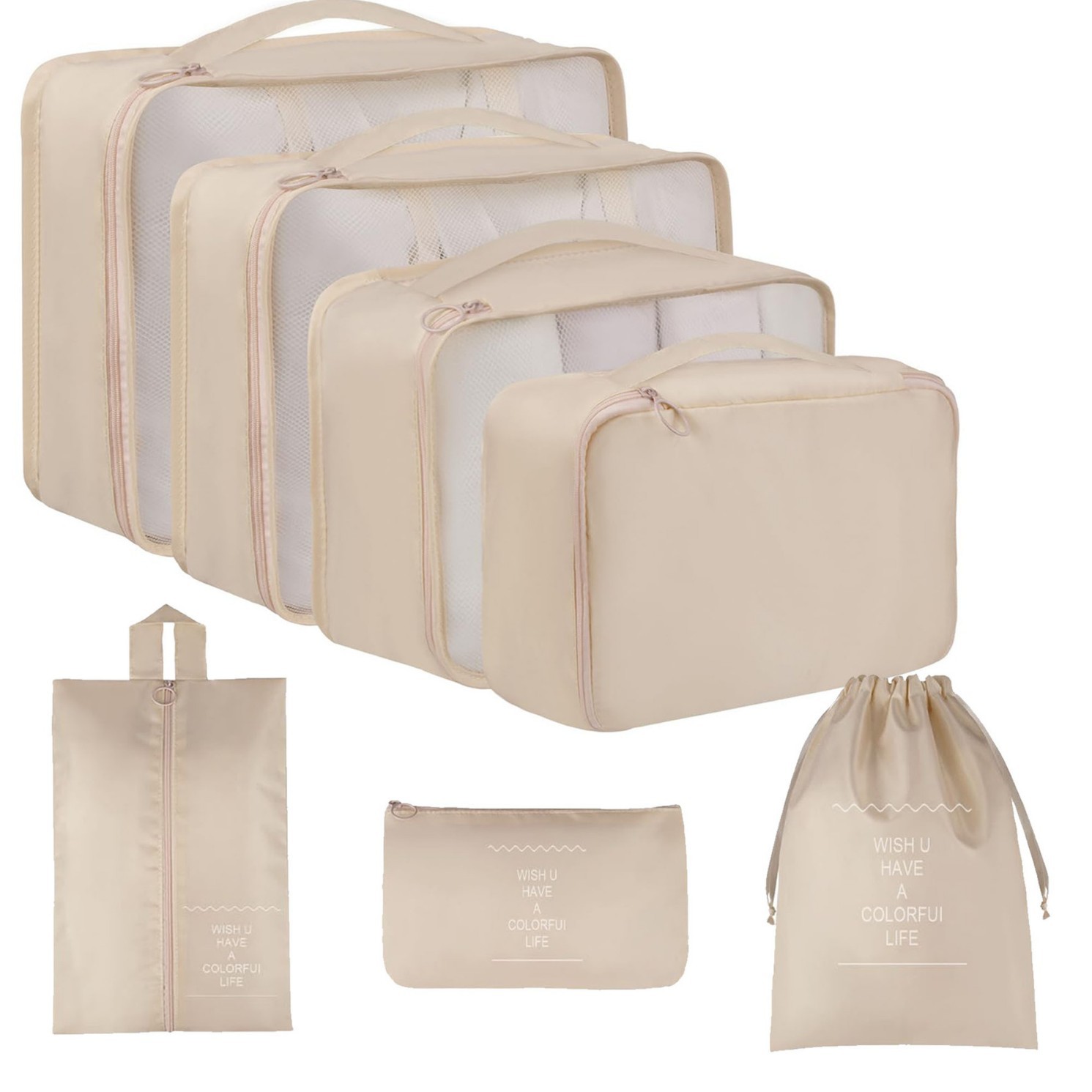 Beige de siete piezas
