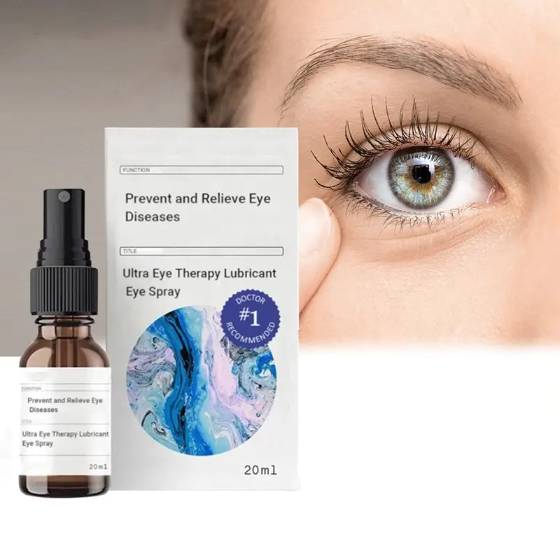 Soins oculaires thérapie lubrifiant spray ulcère de la cornée rose yeux blépharite maladies des yeux prévenant le soulagement du sérum liquide