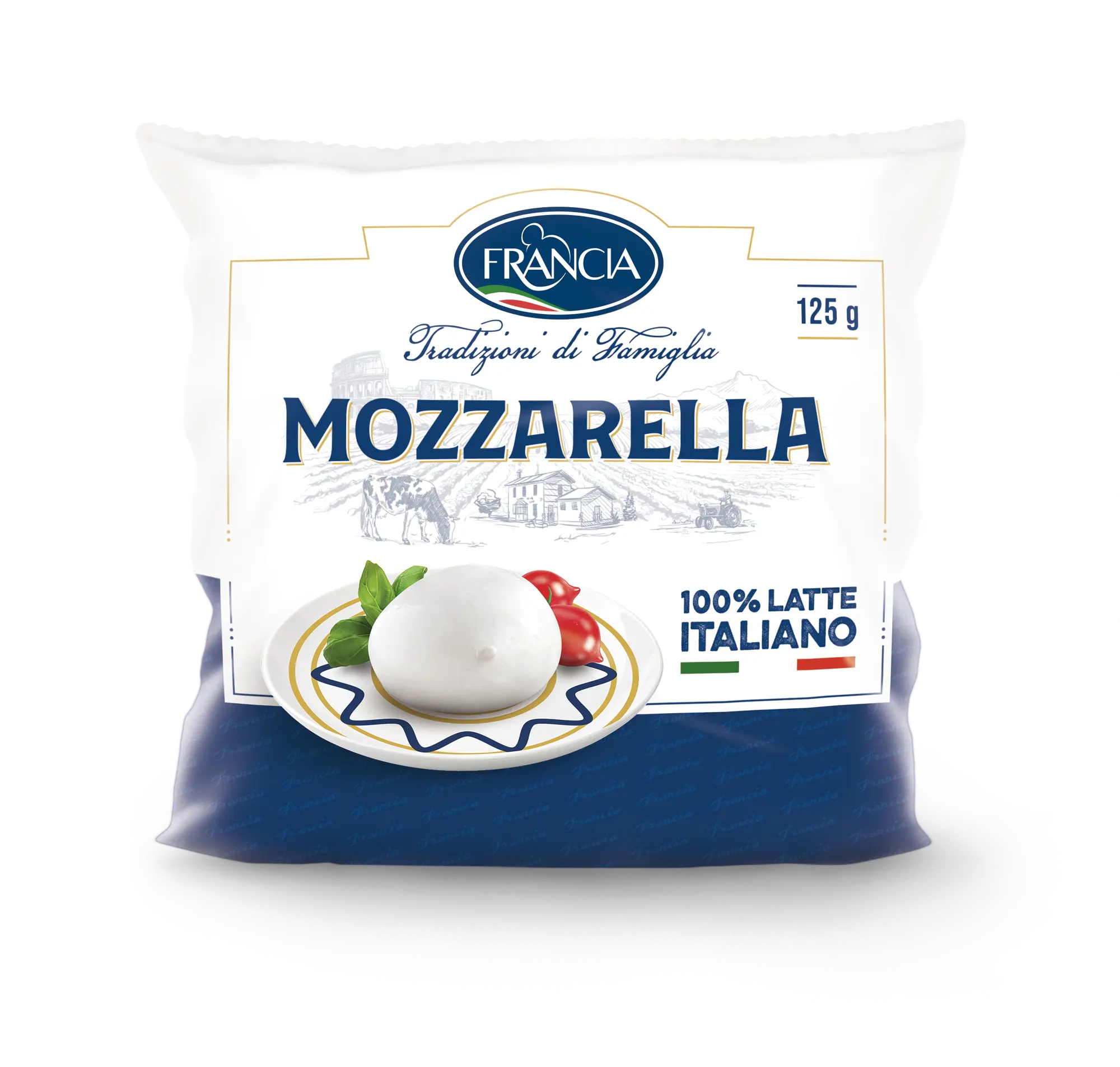 Italiano Excelente Qualidade Queijo Mozzarella 125 Gr Produtos Lácteos Queijo Fresco Feito na Itália para Exportação