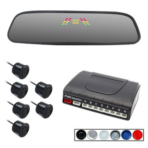 Sistema de Detección de Radar de respaldo inverso para coche, Sensor de estacionamiento LED automático con 4 sensores, con pantalla LED - Product Image 3