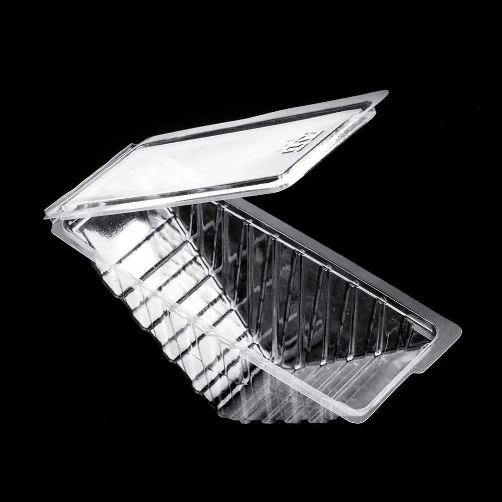 Contenedor de plástico transparente para comida, para llevar, triangular, para Tartas, queso, sándwich, caja de transporte