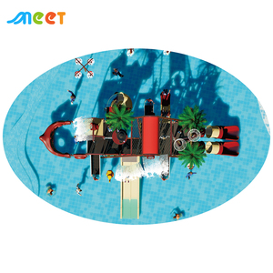 मजेदार समुद्री थीम वाटर पार्क खेल मैदान के उपकरण स्विमिंग पूल के लिए बड़े प्लास्टिक पानी स्लाइड - Product Image 3