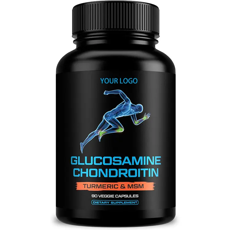 OEM Glucosamine Chondroitin dengan kunyit MSM Natural suplemen sendi untuk pria dan wanita-mendukung struktur sendi Sehat