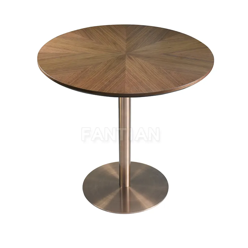 Modern ceviz ahşap Accent masa el yapımı paslanmaz çelik masa altlığı standı benzersiz tasarım standı ve mermer masa ucu masa