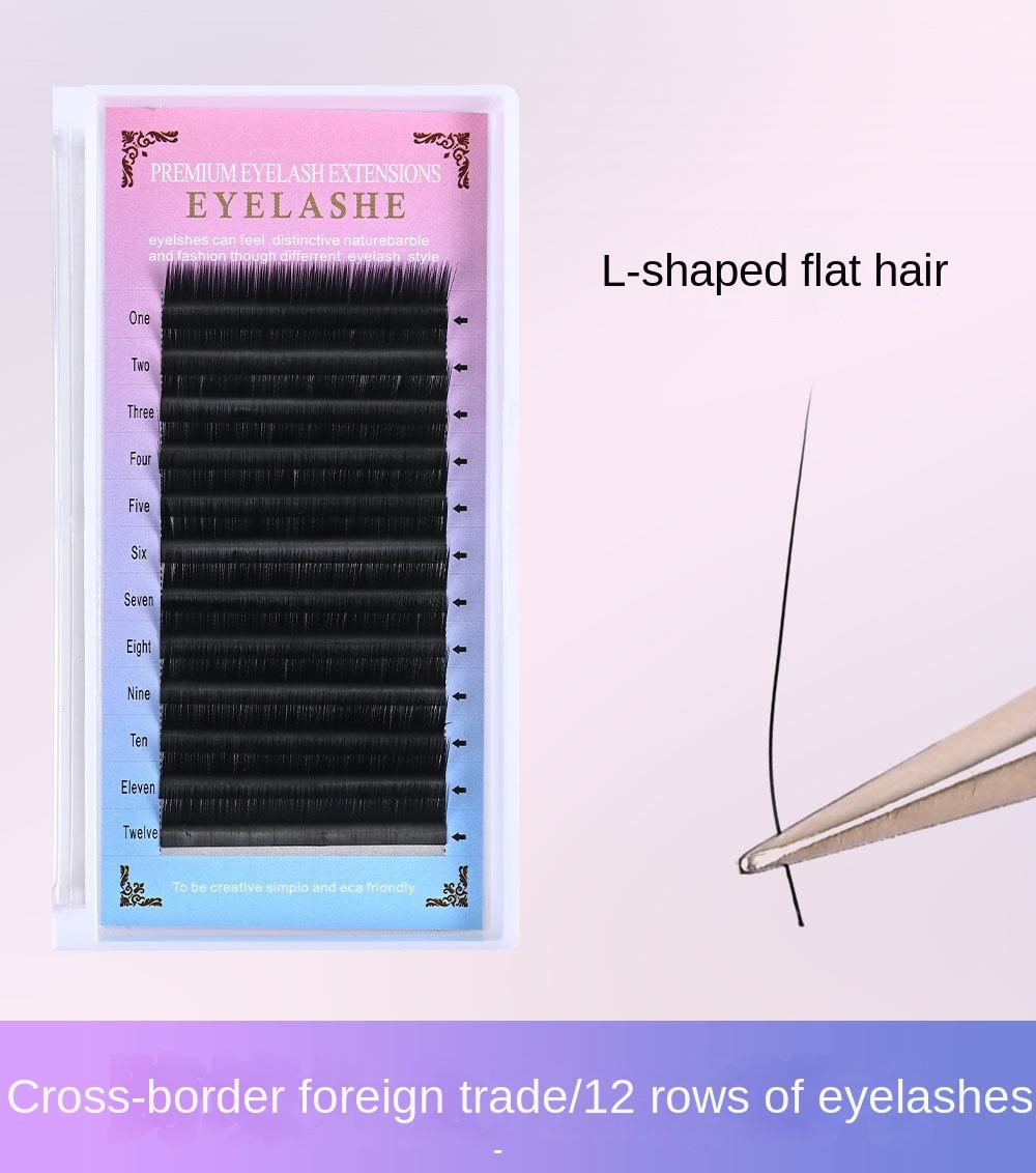 Cheveux plats en forme de L