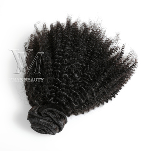 VMAE ดิบพม่า Virgin Hair Cuticle Aligned 3A 3C 4A 4B 4C Kinky Afro CURLY 3 Bundles Weft 4*4 ลูกไม้ปิด - Product Image 2