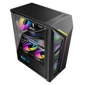 <strong>Assemble</strong> Front Panel Atx Mother Board Box DeTempered Glass Vertical Front Painel Horizontal Mini Pc Case - Product Image 2