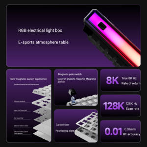EWEADN deep68 0.01MS Độ chính xác RGB lightbox chuyển đổi từ tính 68/80 phím cơ khí Bàn phím chơi game Gateron thương hiệu máy tính để bàn chơi game - Product Image 2
