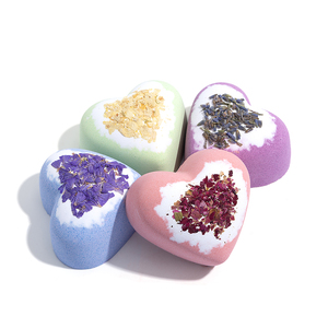 卸売 ヴィーガン 発泡性 ナチュラル バスバブルボール スパ リラックス オーガニック フィジー ハート型 フェロモンオイル配合 バスボムギフトセット - Product Image 6