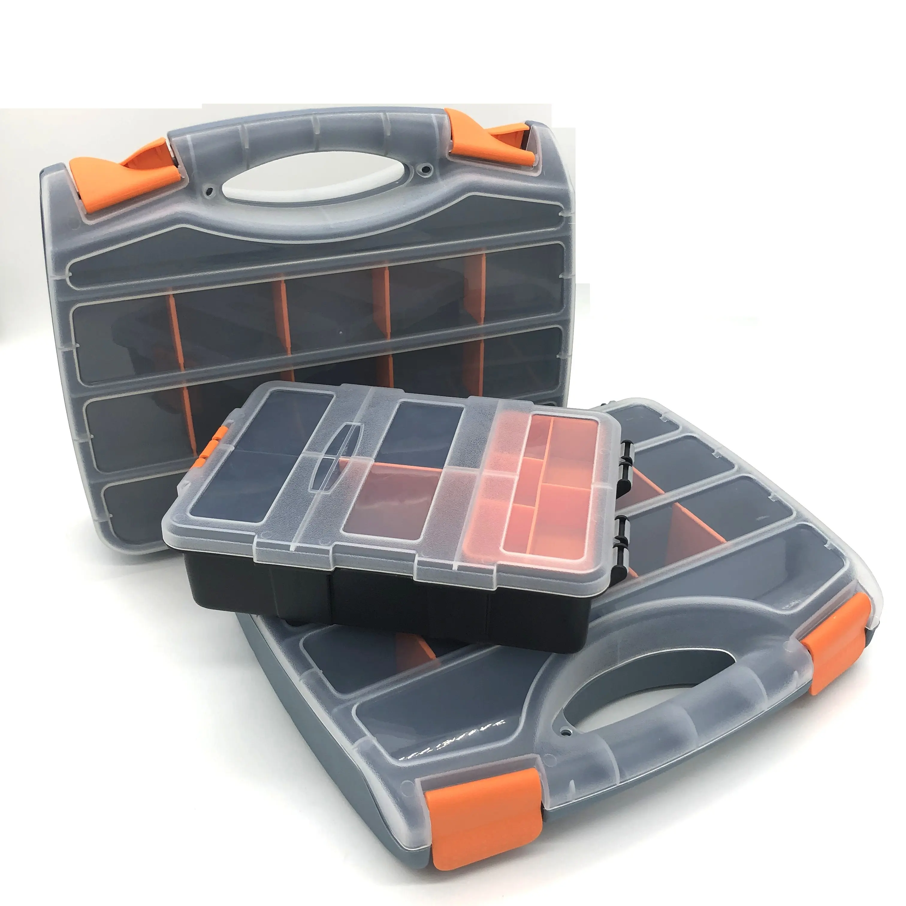 Boîte de rangement pour accessoires de cuisine, boîtier plastique de rangement avec couvercle, boîte à vis multifonctions