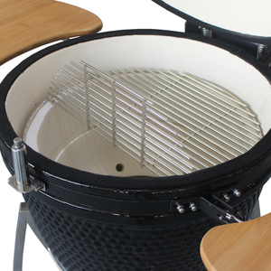 Lò nướng Kamado Auplex Classic Style OEM màu xanh đen gốm sứ cỡ lớn 21 27 29 inch, tích hợp chức năng hút khói, nướng BBQ bằng than củi & nướng ngoài trời - Product Image 3