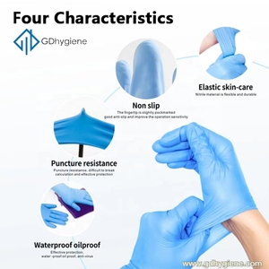 AQL 1.5 Box of 100 Nitrile Hand Protection Safety <strong>Glove</strong> Powder Free Printed with Logo Custom Design Nitrile <strong>Gloves</strong>