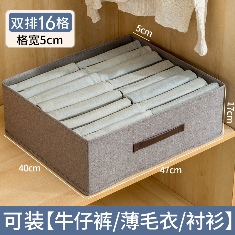 Cotton linen gray 16 grid