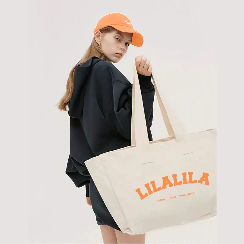 Vendita calda di dimensioni e colori personalizzati Eco Friendly lusso Custom Tote Bag in tela Custom Tote Bag con Logo stampato