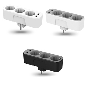 <strong>Multi</strong> <strong>Function</strong> EU Standard Wall Plug <strong>with</strong> 3 AC <strong>Sockets</strong> and 2 <strong>USB</strong> Ports for Appliances Wall Extension Plug