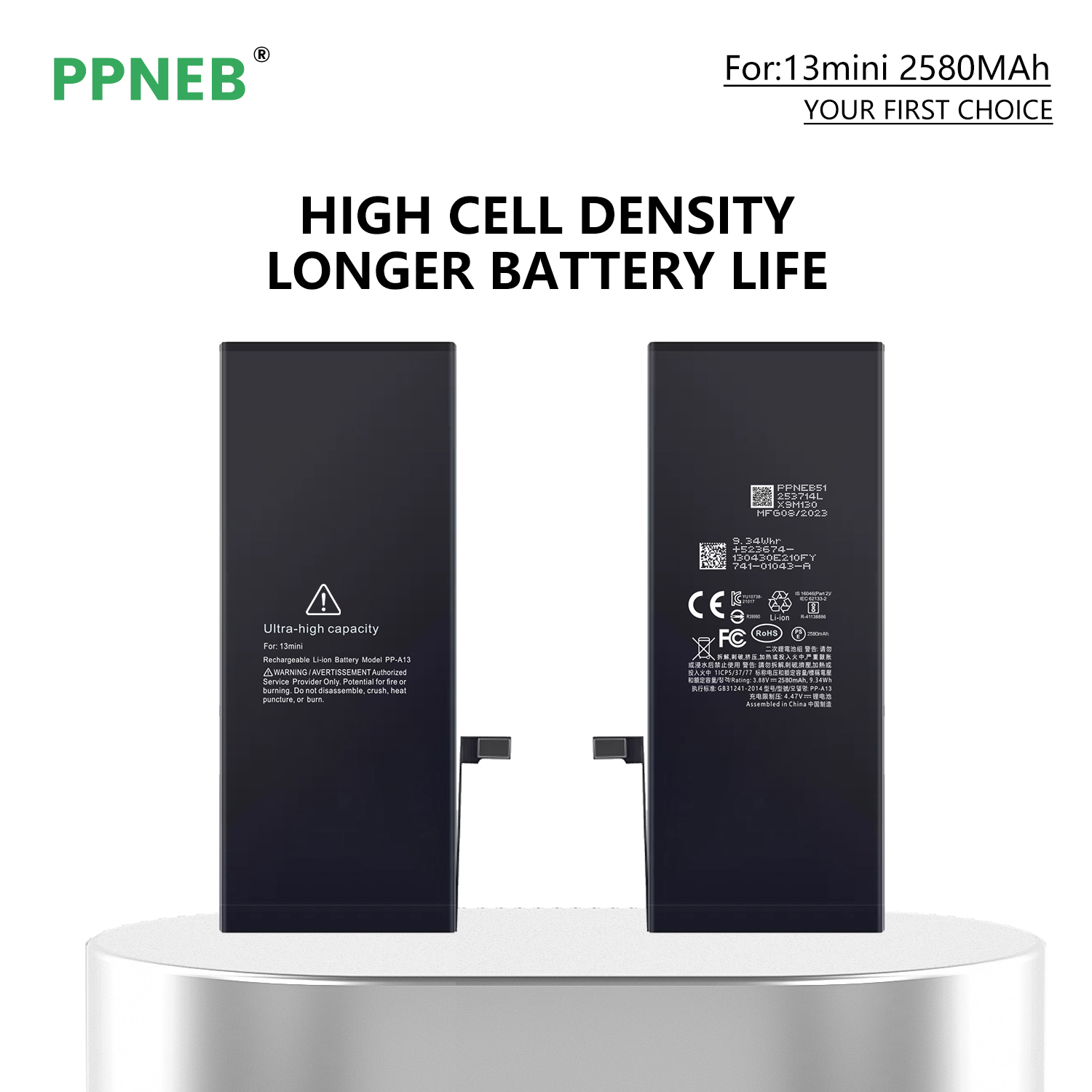 For iPhone 13mini 2580mAh