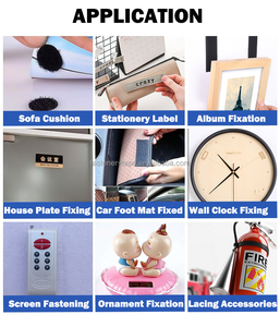 Puntos de gancho y bucle de doble cara de nailon de alta calidad con pegamento, círculos adhesivos reutilizables extraíbles, puntos de sujeción autoadhesivos - Product Image 5