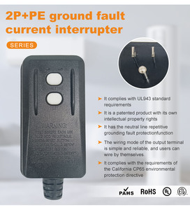 Interruttore di circuito elettrico GFCI Plug-In protezione contro le perdite di terra spina Auto-Reset controllo automatico IP54 livello 125V spine prese - Product Image 3