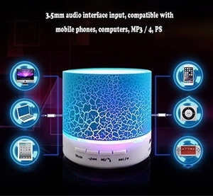 Portatile Mini Audio professionale Smart Speaker RGB LED di memoria di illuminazione TF Card per uso del microfono del Computer di casa nuovo arrivo - Product Image 3