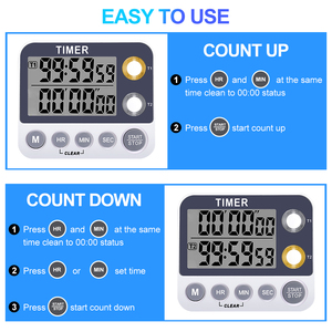 Large LCD <strong>Display</strong> Count up and Down Multi Channel Kitchen <strong>Timer</strong> Digital
