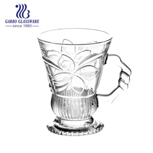 120ml yüksek kaliteli çay içecek bardağı kupalar ev kullanımı için özelleştirilmiş sofra kulplu fincan kazınmış İrlandalı kahve fincanı - Product Image 3