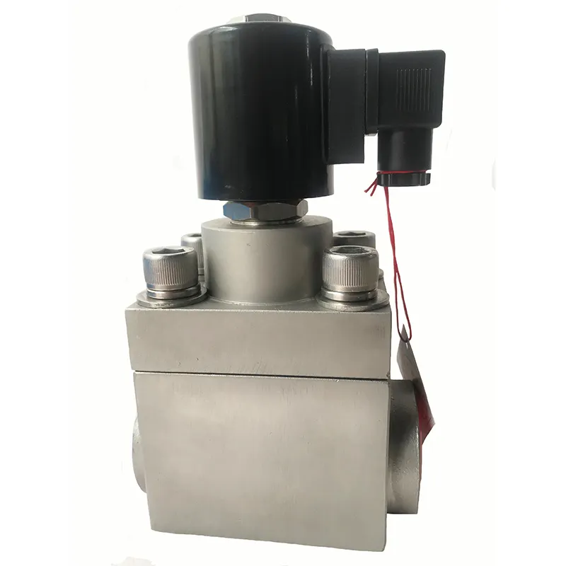Válvula solenoide de nitrógeno Manual de alta presión 200bar DC12V 1,1/4 pulgadas válvula neumática eléctrica DN32