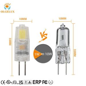 G4 LED電球1W120LMシャンデリア電球 (10Wハロゲン相当) Eエネルギークラス、ちらつきなし、最新のERPEMC標準