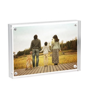 Temizle çift taraflı manyetik fotoğraf blok çerçeve 2.5x3.5 inç akrilik resim çerçevesi cüzdan küçük resim çerçeveleri 2x3 - Product Image 1