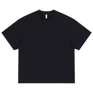 通気性のあるカスタムロゴメンズ220Gヘビー級100% コットンオーバーサイズTシャツクイックドライルーズフィット無地染めカジュアルウェア
