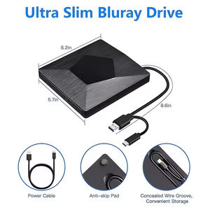 เครื่องเล่น bluray บันทึก USB3.0แบบพกพาเครื่องเล่น CD DVD-/+ RW สำหรับแล็ปท็อปพีซีเดสก์ท็อป Windows 7-11 Mac - Product Image 4