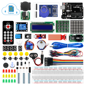 LAFVIN MCU Board 1602 LCD motore Driver Breadboard resistenze led includono R3 Board,LCD1602 IIC con Tutorial per arduino R3
