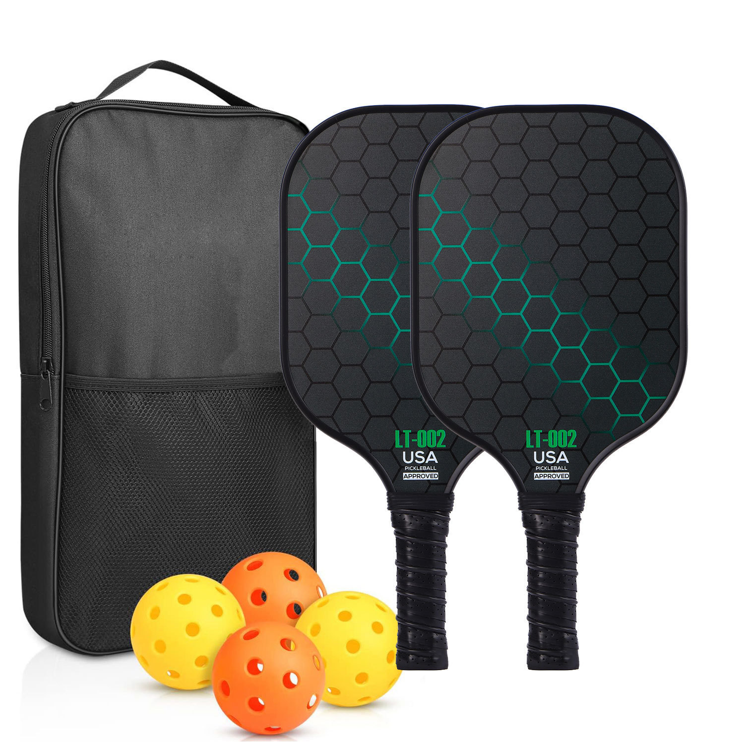 Green double-strike 4-ball black bag-bq-357