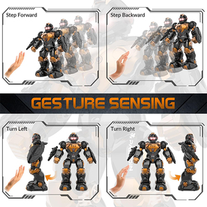 2.4G akıllı ses kontrollü robot programlanabilir jest algılama rc oyuncak robotlar ile led ışık 6 + - Product Image 6