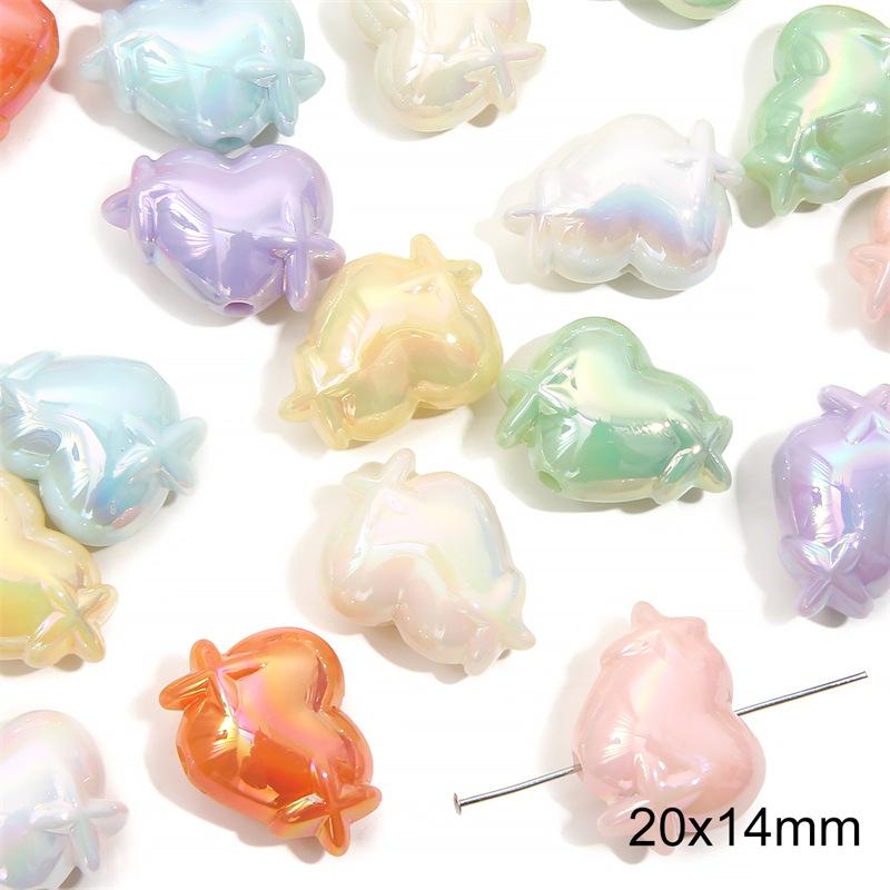 16 perles d'amour 20*14mm 10 pièces/sac