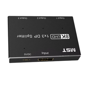 8K DisplayPort Divisor de video de 3 puertos DP1.4MST 8K @ 30Hz 4K @ 144Hz Distribuidor de video HD DP1.4MST Divisores y convertidores de video - Product Image 1