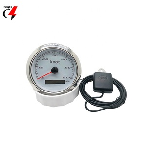 गर्म बिक्री जीपीएस गेज CX8044 NMEA 2000 85mm एनालॉग सफेद चेहरा और एलसीडी डिस्प्ले 60 गाँठ स्पीडोमीटर गेज के साथ जीपीएस सेंसर - Product Image 2