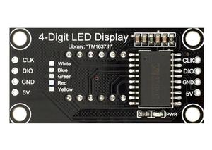 Taidacent TM1637 0.36 "0.36 pollici 7 segmenti Display digitale tubo sette moduli LED a 4 cifre scheda rosso verde blu giallo bianco - Product Image 5