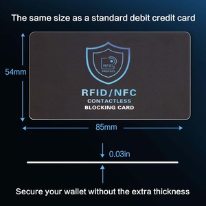 RFID阻止卡防黑客阻止卡NFC带定制包装PVC 13.56mhz防水NFC阻止卡